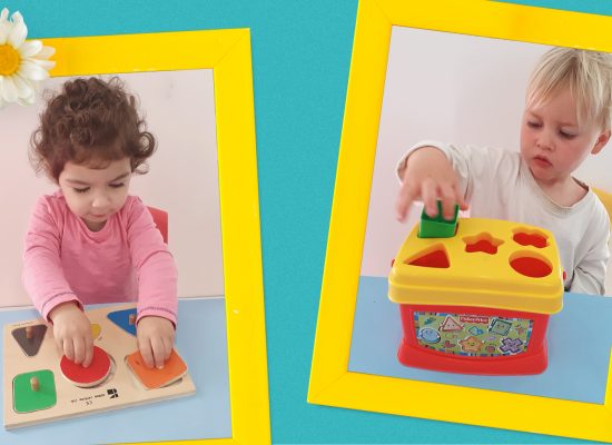 Pre-School – Nursery: Learning to name and recognize shapes as well as practicing our fine motor skills