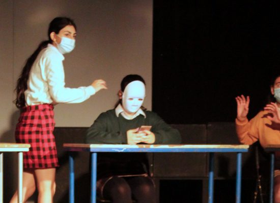High School: The year 4 students are having their final rehearsal before their performance “Insta-bility” for this year’s Drama exam