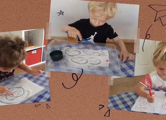 Pre-School – Nursery: Practicing our mark making skills.