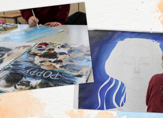 High School: The Year 6 Students are feverishly preparing for theιr forthcoming A Level Art exams!