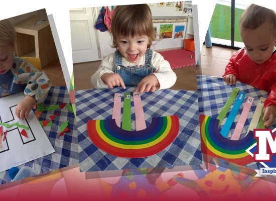 Pre-School: Rainbow class start the new year enthusiastically learning to recognize the letters and phonic sounds in their own name.